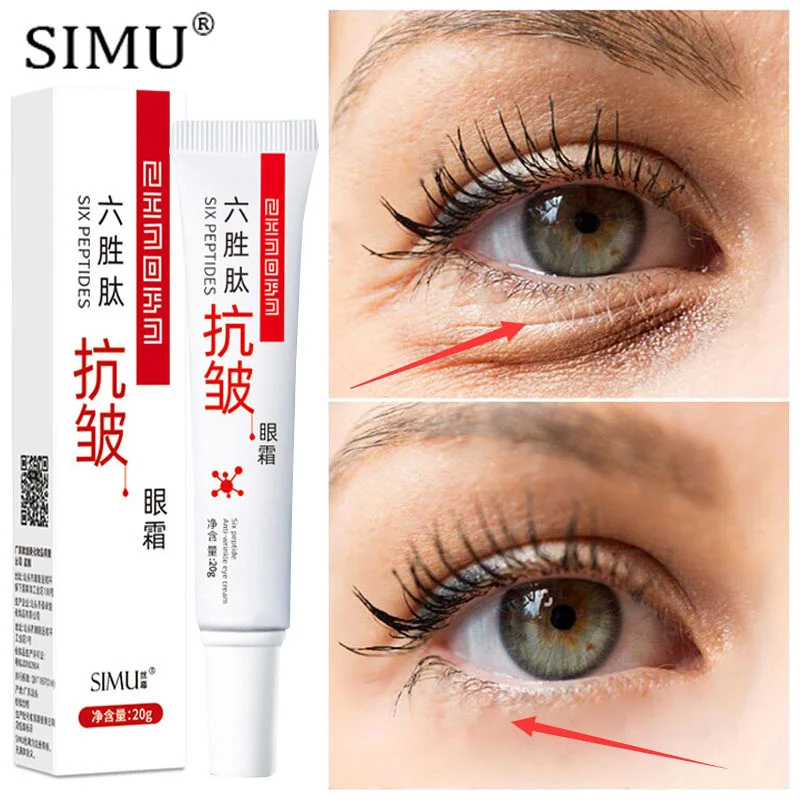 

Six Peptide Anti-wrinkle Eye Cream Remove Eye Bags Dark Circles Lift Firming Anti Aging Serum Eye Contour Massage Care Cosmetics