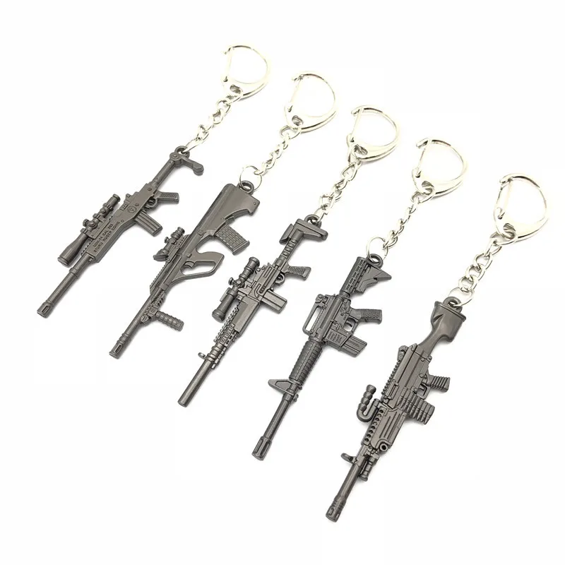 Новая модель оружия брелок с пистолетом черного цвета пулемета для ключей сумка