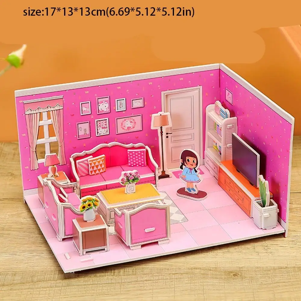 Модель для ванной и спальни 3D пазл из бумаги строительная головоломка комнаты