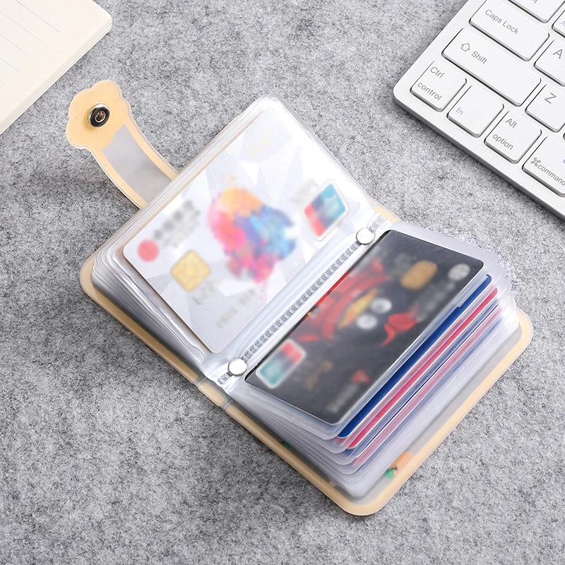 

24 Card Slots Card Holder Cover Cute Ultra-thin Large-capacity Anti-degaussing ID Credit Card Holder Multi-card Holder Simple