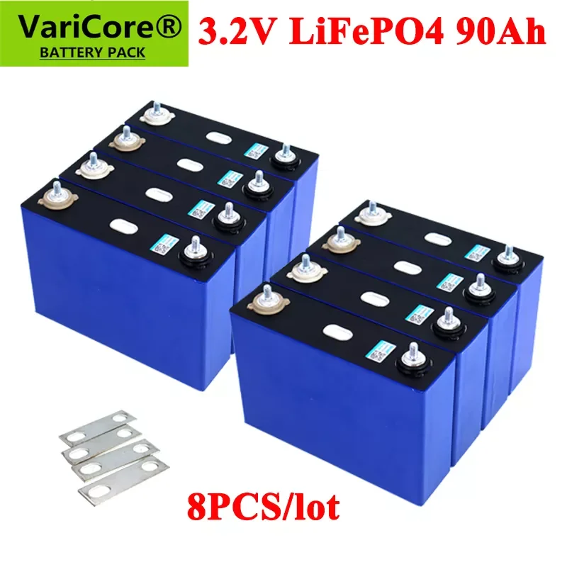 

8PCS VariCore 3.2V 90Ah LiFePO4 battery can for 12V Lithium-iron phospha Campers Golf Cart Solar energy Boat batteries Tax Free