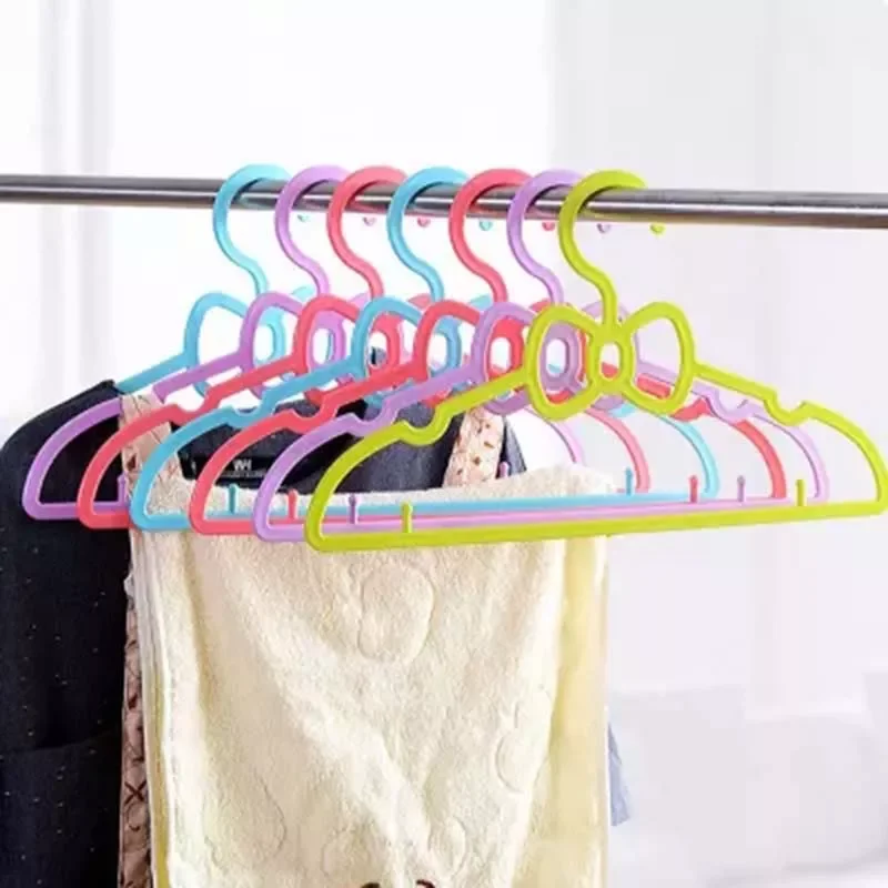 

1 PC Bowknot Children Non-Slip Hanger Pink Yellow Green Blue Cloth Hanger Kid Living Room Bedroom Hanger