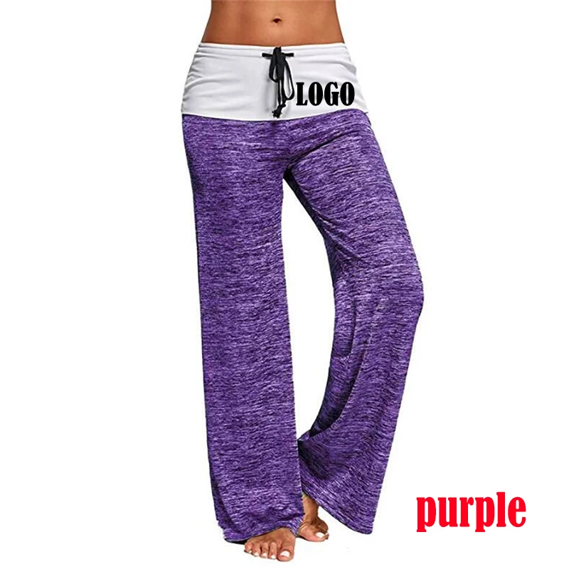 Женские Модные свободные штаны для йоги с широкими штанинами повседневные