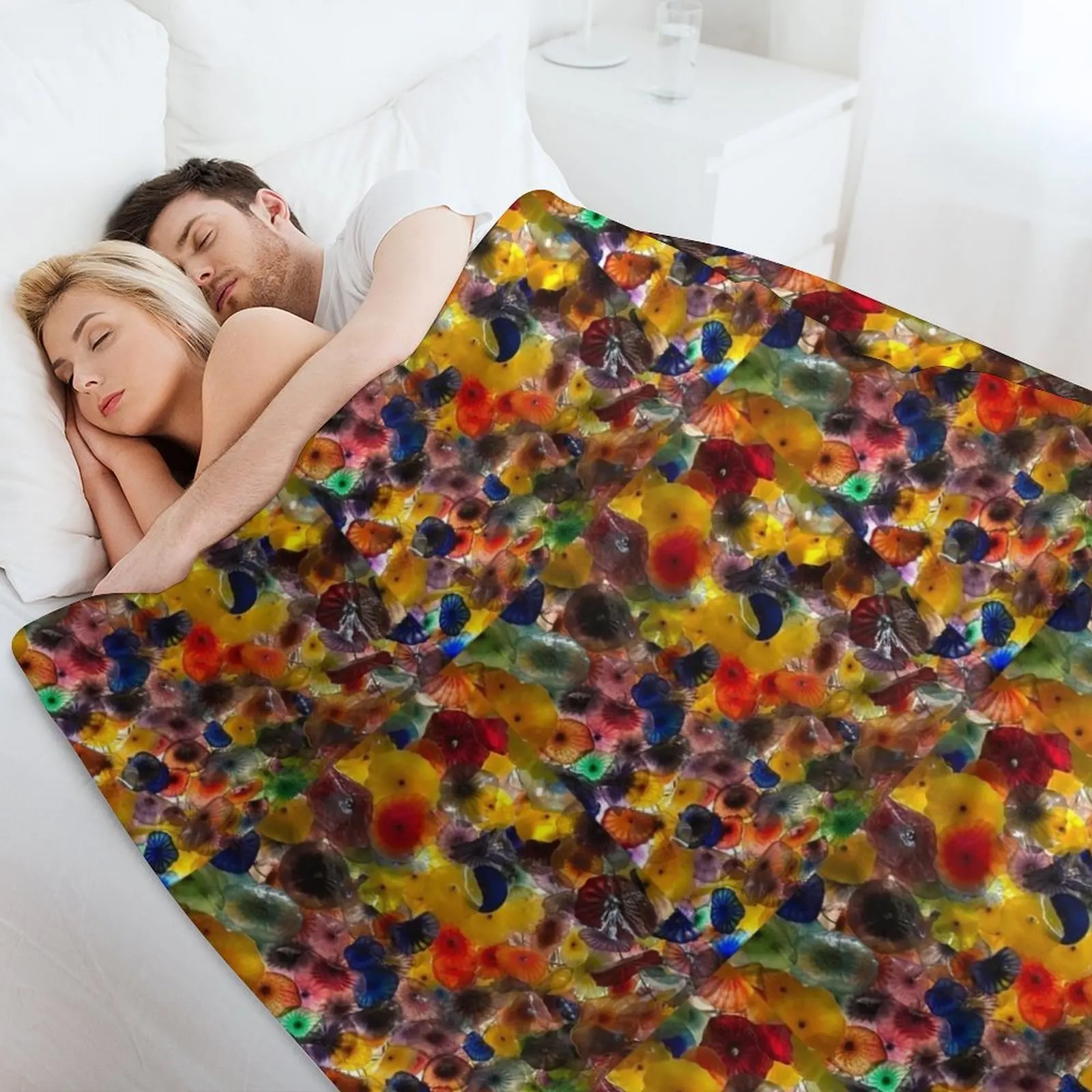 Художественное одеяло с цветами Лас-Вегаса Белладжо Чихули Фиори комкак