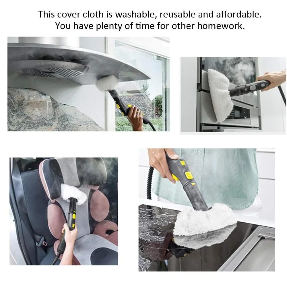 8 шт. чехол из микрофибры подушечки для паровой швабры моющаяся насадка