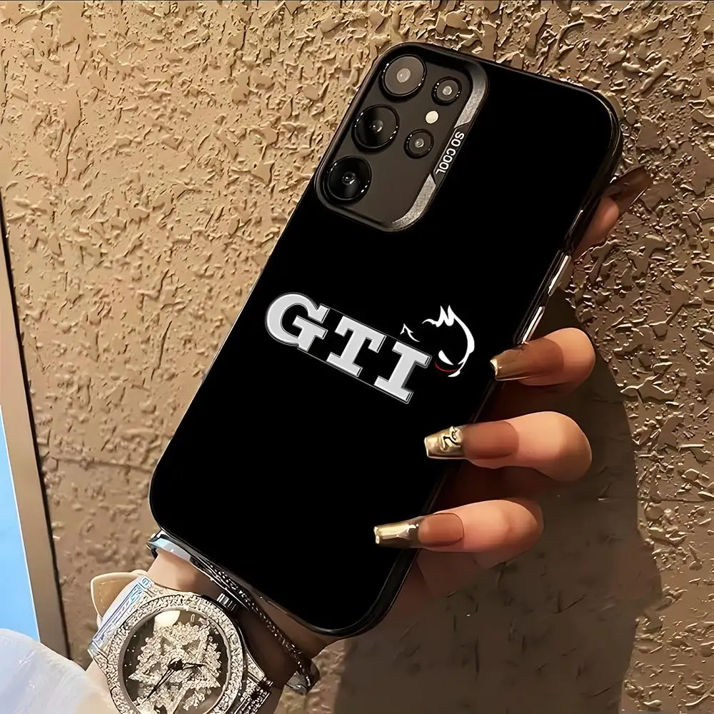 Фото Модный чехол GTI для Samsung Galaxy S26 S25 S24 S23 S22 S21 S20 Note20 Plus Ultra, цветной серебристый №4