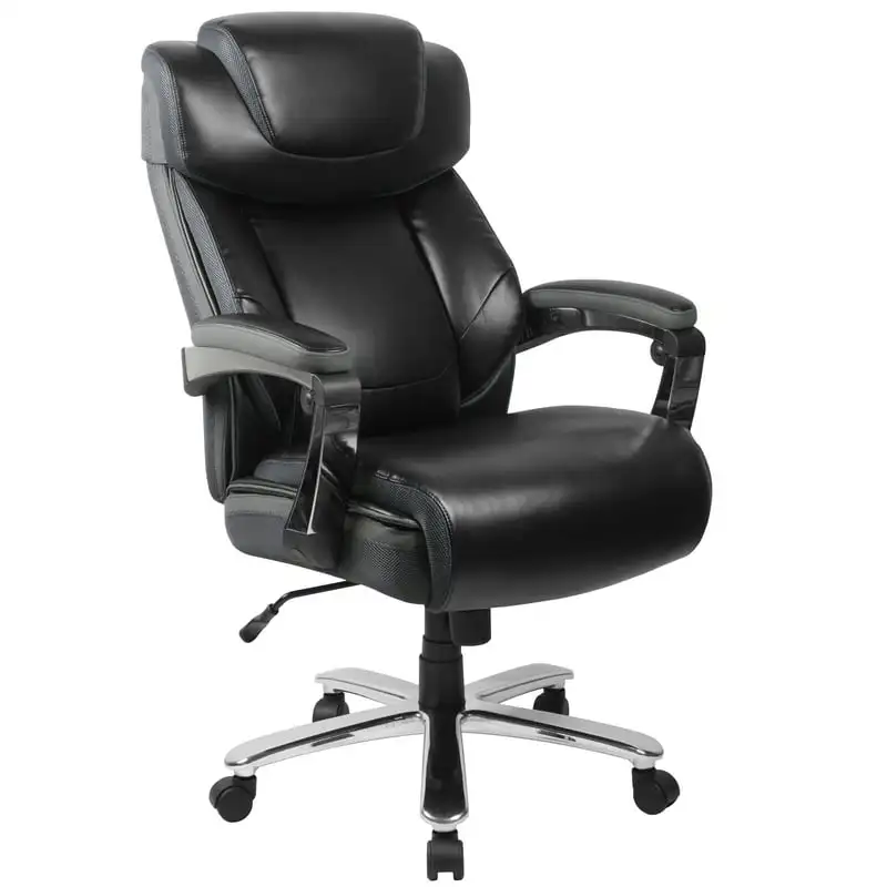 

Series Big & Tall 500 lb. Rated Black LeatherSoft Executive Swivel Ergonomic Office Chair with Adjustable Headrest