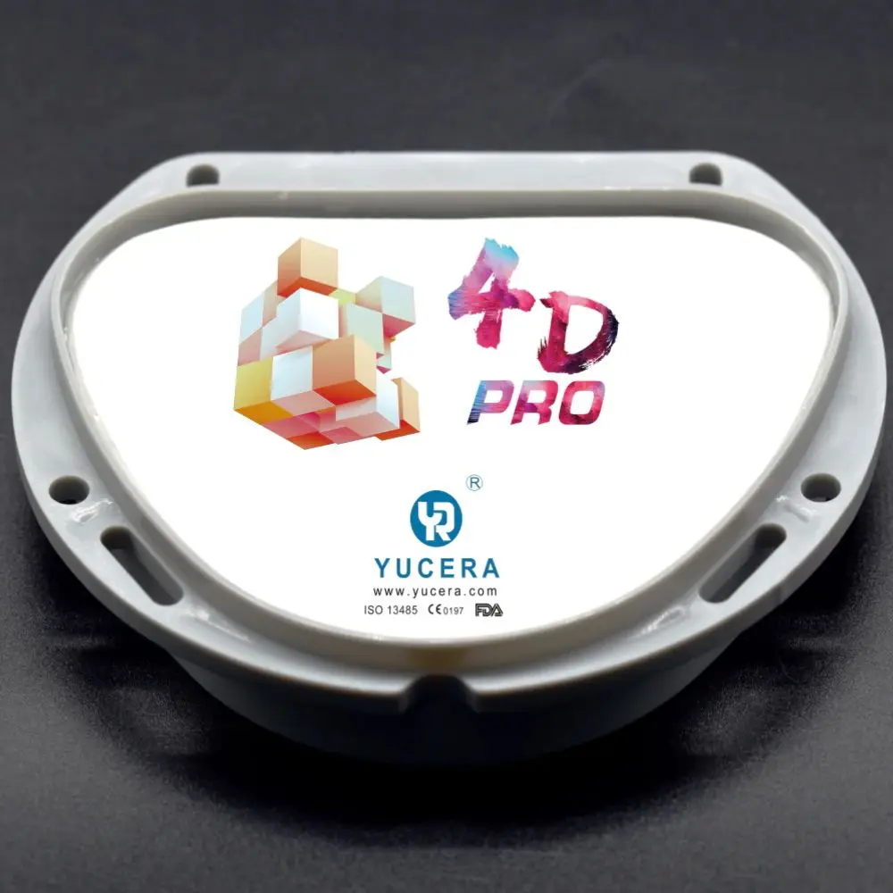 

Цифровой стоматологический циркониевый блок Yucera 4D Pro, многослойный CAD CAM, мостовой материал для протезов, открытая система 89*71x10-25 мм