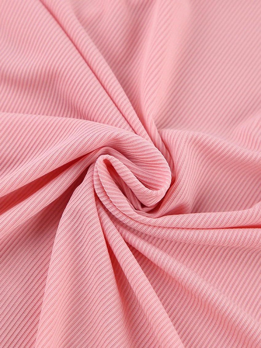 Marthaqiqi Ice Silk Rib Women Pajamas Set Sexy Oblique Shoulder Long Sleeve Sleepwear Drawstring Shorts Women'S Summer Suit