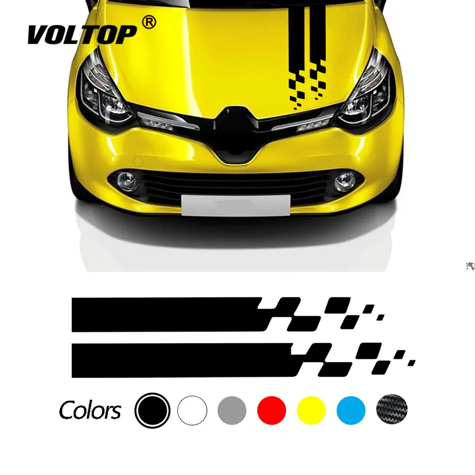 

Car Stripes Hood Stickers Racing Bonnet Sport Decal Car Sticker Decor Accessories Decal