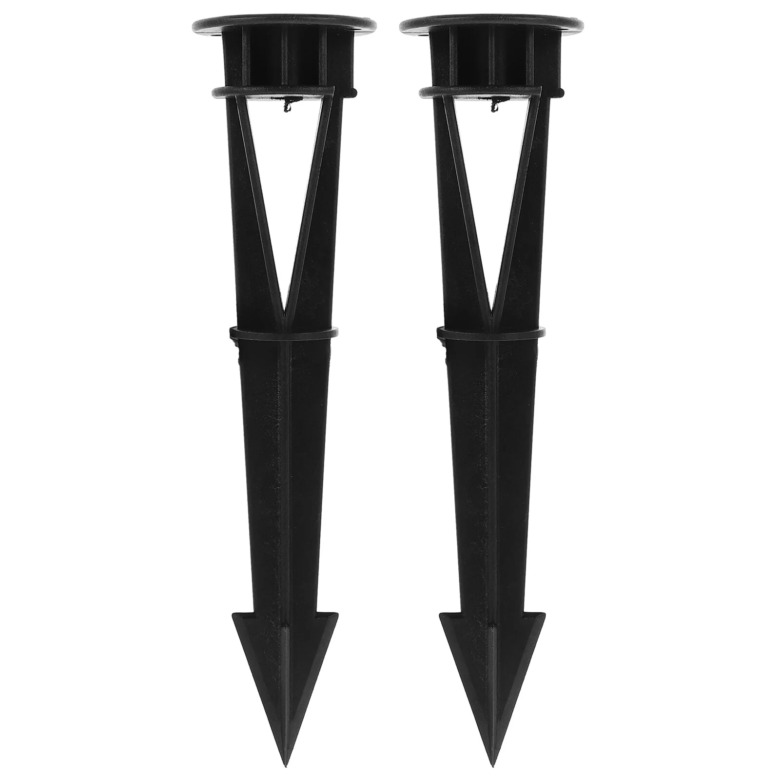

2 Pcs Garden Light Accessories Lamp Stakes Glow Accessories Street Parts Plastic Spikes Ground