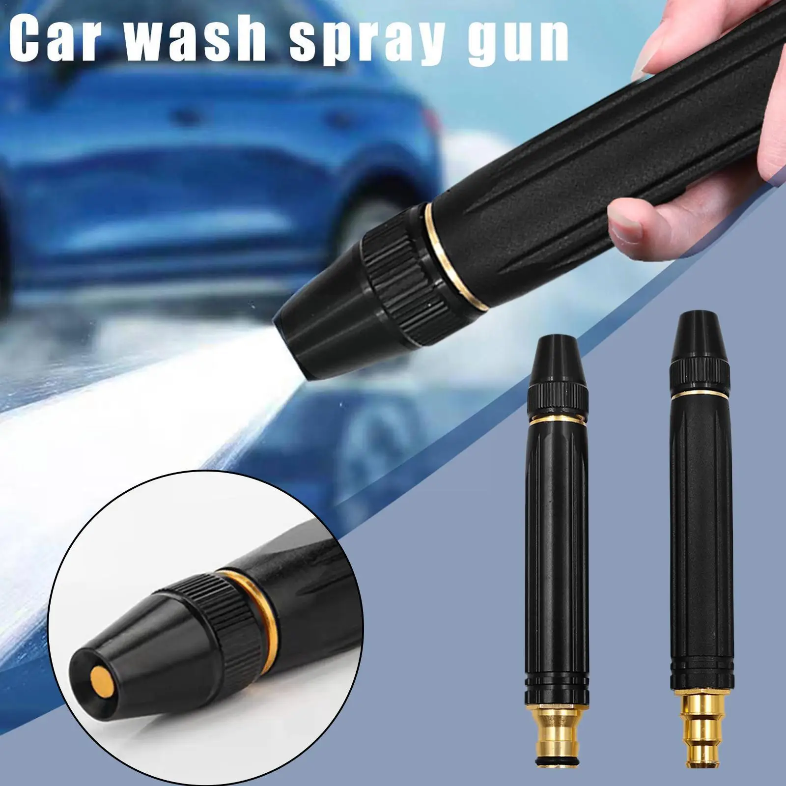 Adjustable High Pressure Hose Nozzle Power Washer Nozzle Garden Garden Nozzle Nozzle Spray Gun Wash Water Gun Sprayer Car H M4h6
