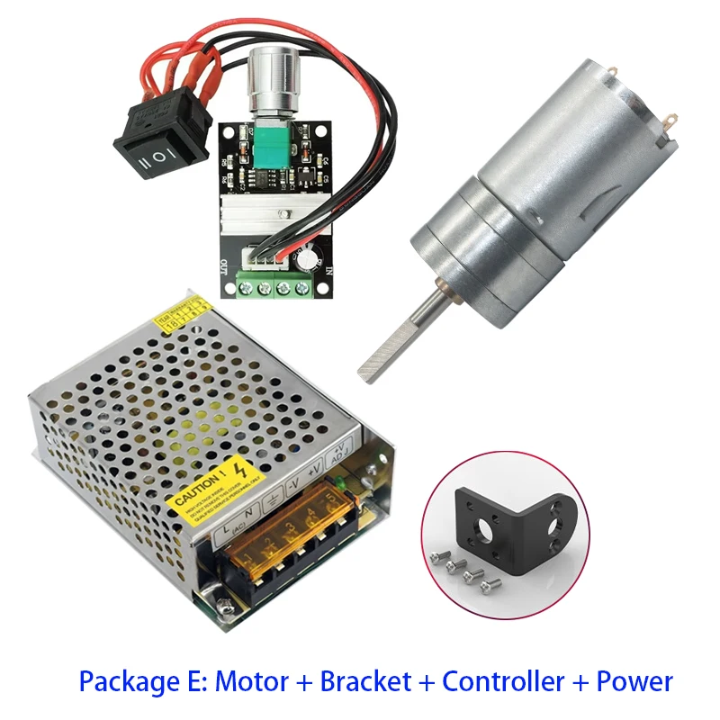 

Мотор-редуктор JGA25-370 с червячной передачей 12В/24В