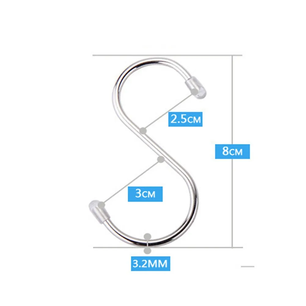 

5 шт./упаковка, подвесные крючки для одежды, с S-образными крючками