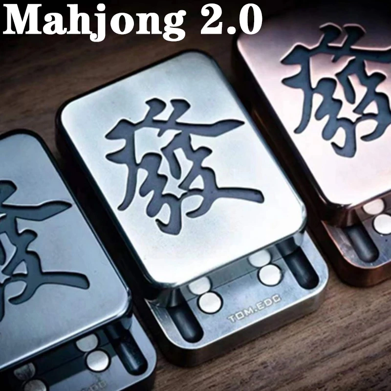 Mahjong 2.0 Rich Push Card Slap Coin Desktop Fingertip Gyro Portable Gadgets EDC Office Desks Flipo Magnetic Toys Stress Relief