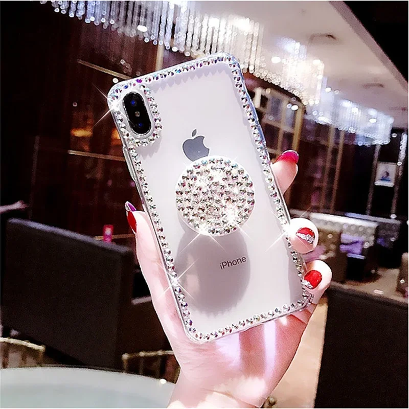 Чехол для телефона Bling Samsung Galaxy держатель кронштейна подушки безопасности Diamond S24