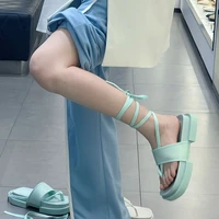 koovan womens sandals new summer 2022 bind sandals women thong increased leisure sponge thick bottom roman women shoes