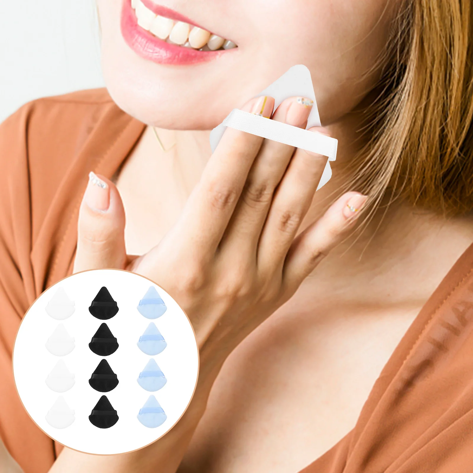 

12 шт., треугольные губки для макияжа