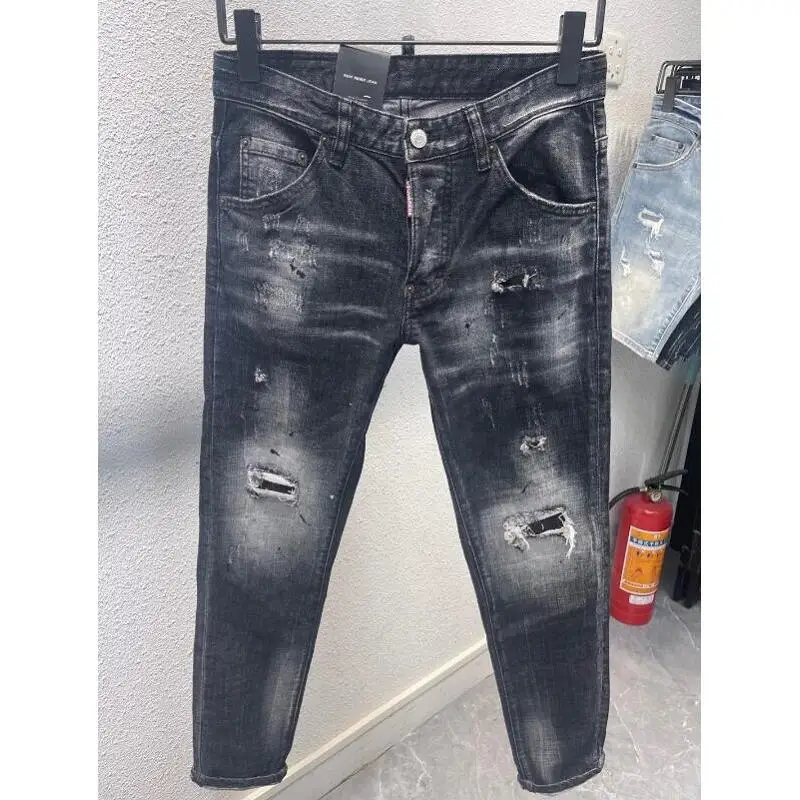 

DSQUARED2 Fashion Trendy Men's Micro-elastic Jeans Slim Fit Casual Motorcycle Punk Pants dsq085