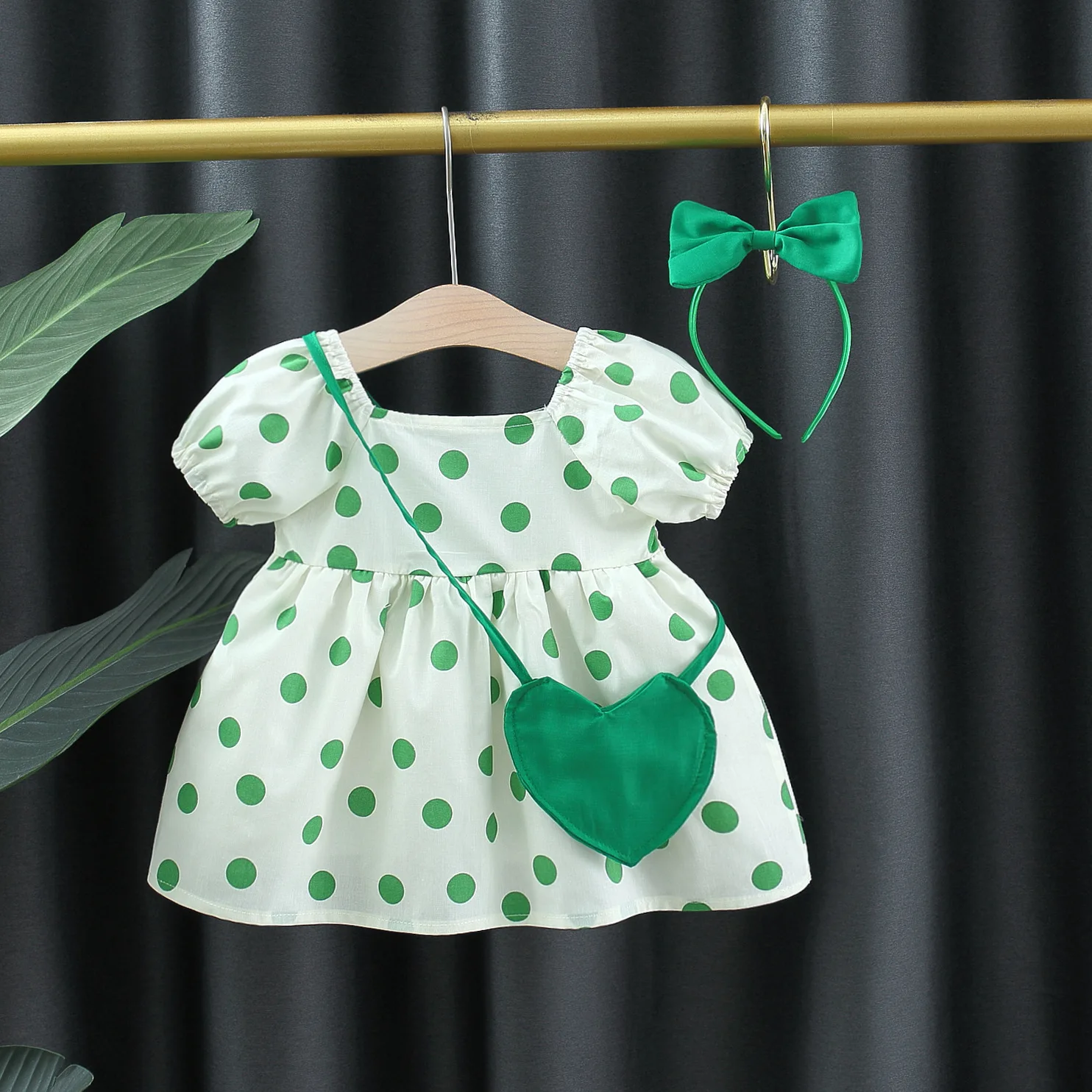 

Летнее платье для новорожденных девочек, повседневные платья принцессы в горошек для 1-го дня рождения, детская одежда, платья