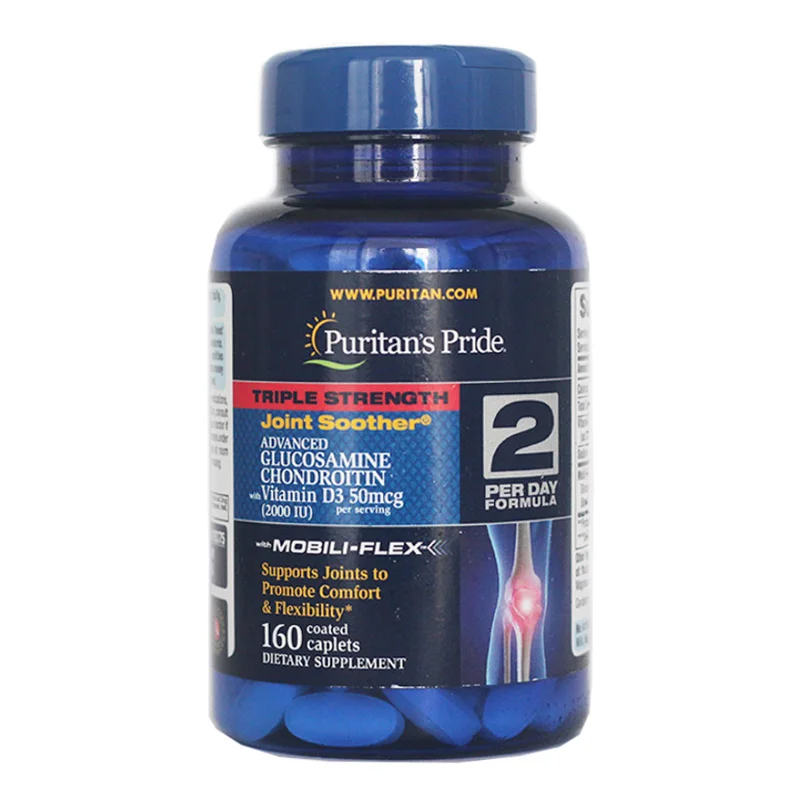 

Advanced Glucosamine Chondroitin Vitamin D3 50 Mcg Supports Joints to Promote Comfort & Flexibility 160 Caplets