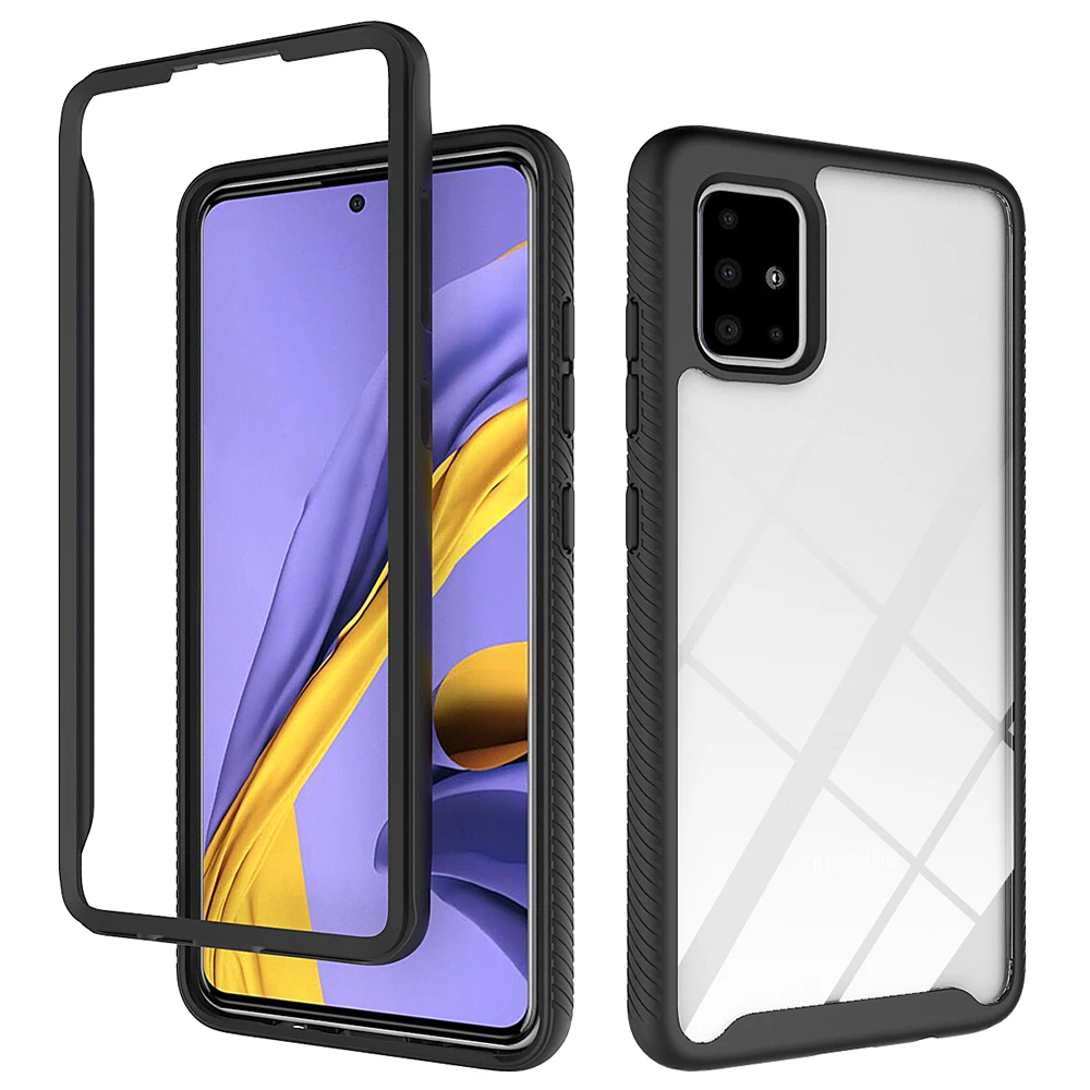 

Anti Fall Armor Phone Case For Samsung Galaxy A12 A01 A02 A20 A21 A32 A50 A51 A52 A71 A72 E S 4G 5G Fashion 2 In 1 Bumper Cover