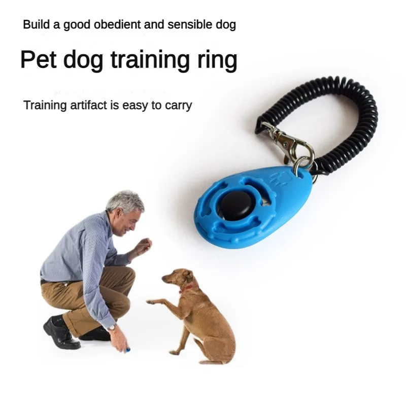 

Dog Training Clicker Pet Cat Plastic New Dogs Click Trainer Aid Tools Adjustable Wrist Strap Sound Key Chain Dog Supplies