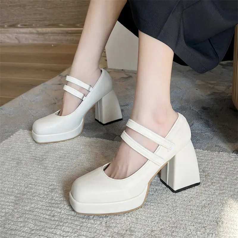 

Туфли-лодочки женские на очень высоком каблуке, босоножки на массивной платформе, дизайнерская обувь в Стиле Лолита для вечерние, весна-лет...