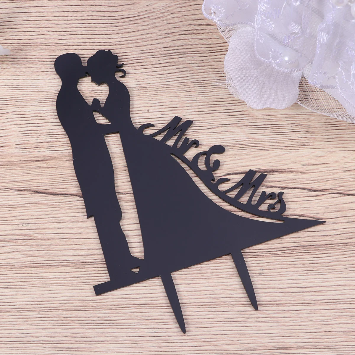 

Wedding Bride Groom Cupcake Silhouette Toppers Acrylic Decoration Anniversary Birthday Picks Party Decor Personalized Diy