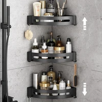 bathroom shelf wall mounted storage rack toilet organizer shampoo shower holder with hooks corner shelves bathroom accessories