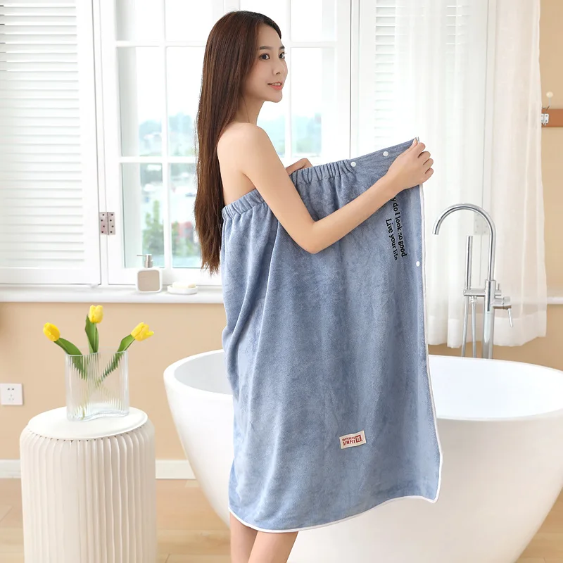 

Халат женский из микрофибры, мягкое банное полотенце для взрослых, домашний текстиль, мягкое полотенце для ванной комнаты, быстросохнущее п...