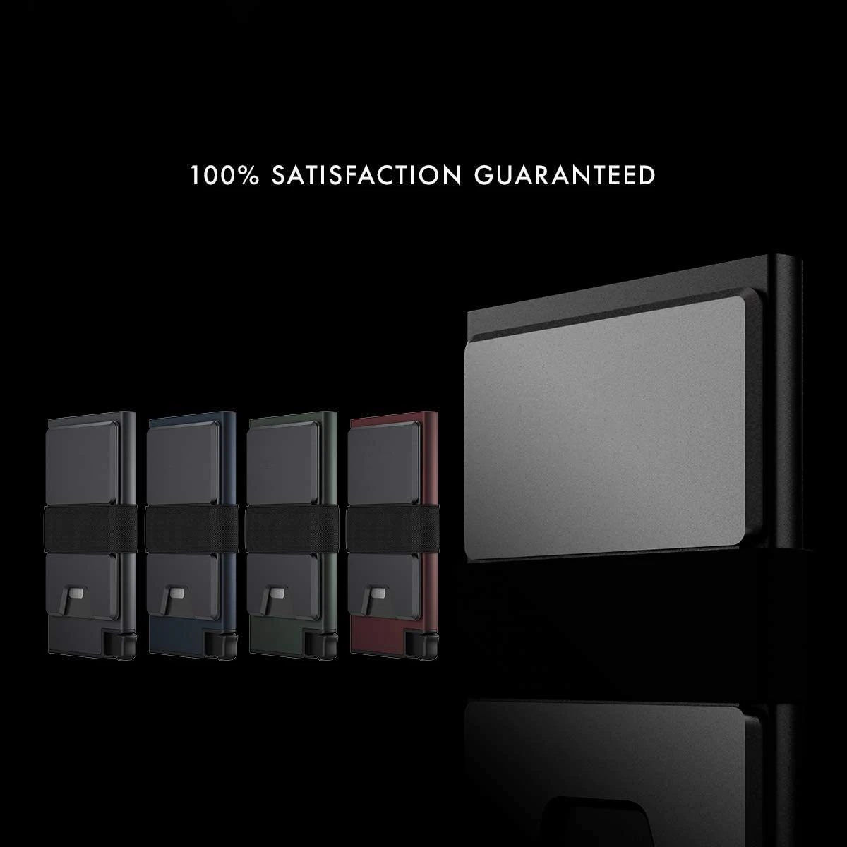 Aluminum Cardholder Slim Minimalist Wallet Expandable Backplate RFID Blocking Layer ID Card Credit Card Cases Thin Card Holder