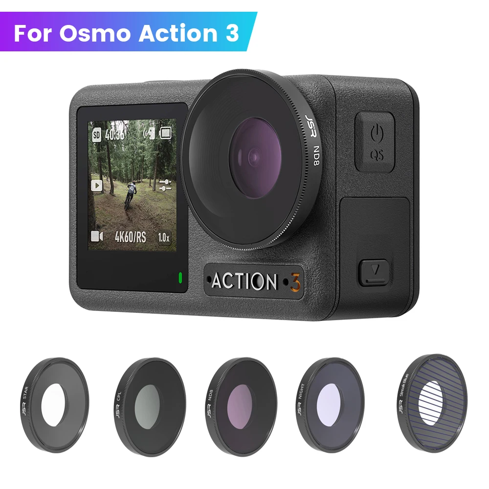 

Для DJI Osmo Action 3 фильтр CPL/UV/ND поляризационный фильтр для объектива для DJI Action 3 набор фильтров Osmo аксессуары для спортивной камеры