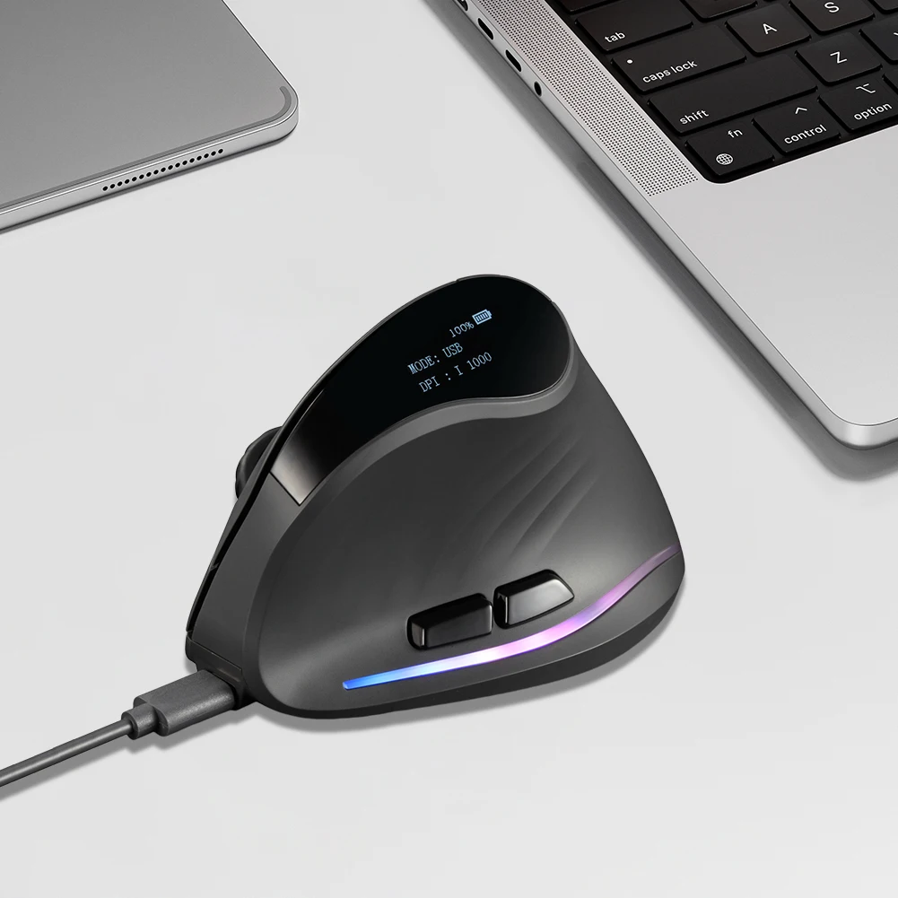 Эргономичная беспроводная Bluetooth-мышь перезаряжаемая вертикальная мышь