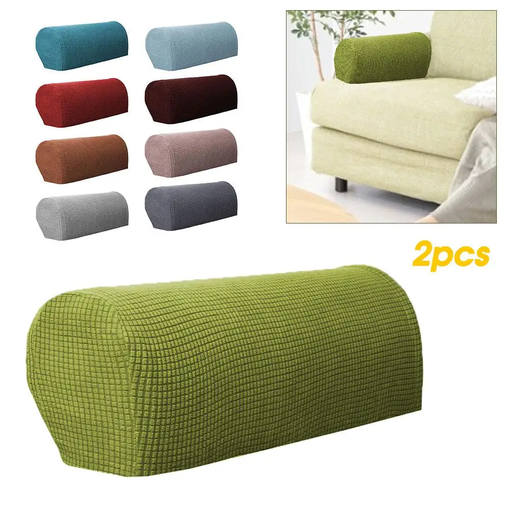 

1 Pair Sofa Armrest Cover For Living Room Stretch Solid Color Seat Arm Protector Armchair Covers Couch Case Removable Slipcover