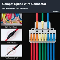 lever nut compact splicing wire connectors push in conductor terminal block 3 in 9 out