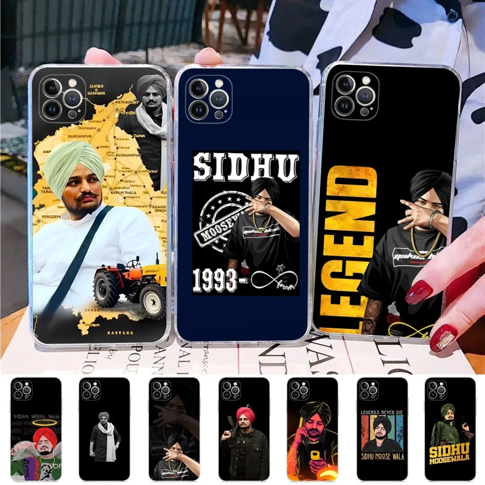 

Indian Rapper Sidhu Moose Wala Phone Case For iPhone 14 13 12 Mini 11 Pro XS Max X XR SE 6 7 8 Plus Soft Silicone Cover