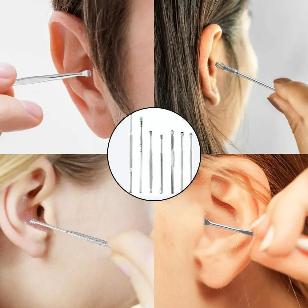 

Ear Wax Pickers Steel Earpick Wax Remover Curette Ear Care Cleaner Ear Spoon Clean Tool Pick Ear Cleaner Q7m9