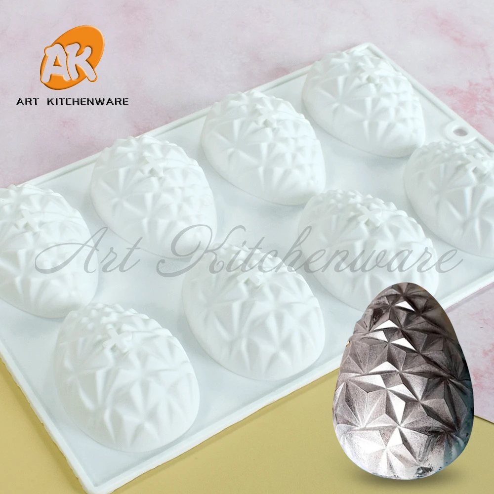 

Яркие пасхальные яйца, силиконовая зеркальная форма для мороженого, безопасная форма для самостоятельного приготовления домашнего мороже...