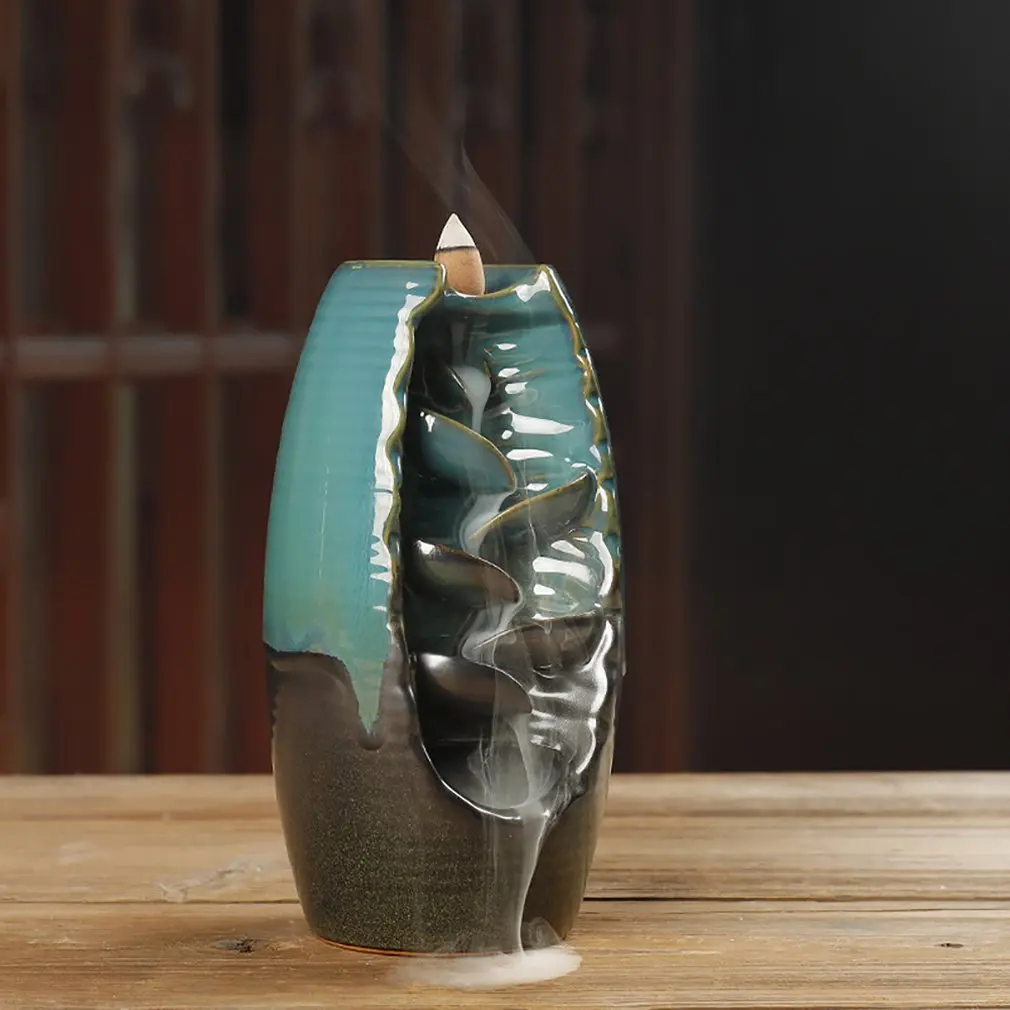 Подставка для курильницы с изображением гор реки |