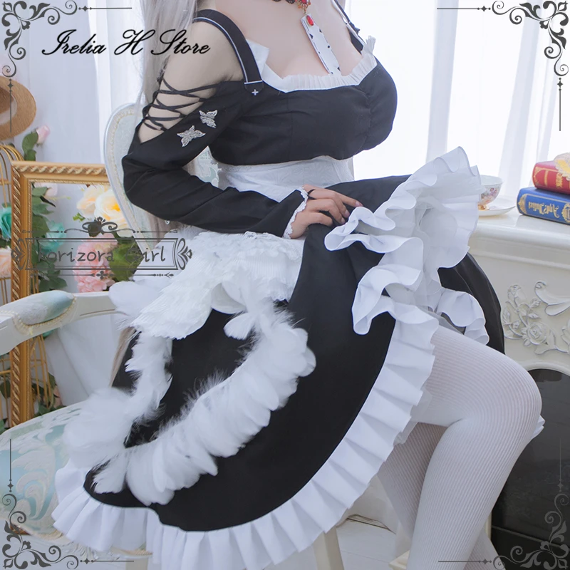 Irelia H Store коготь Лейн HMS потрясающее платье горничной косплей костюм сексуальное