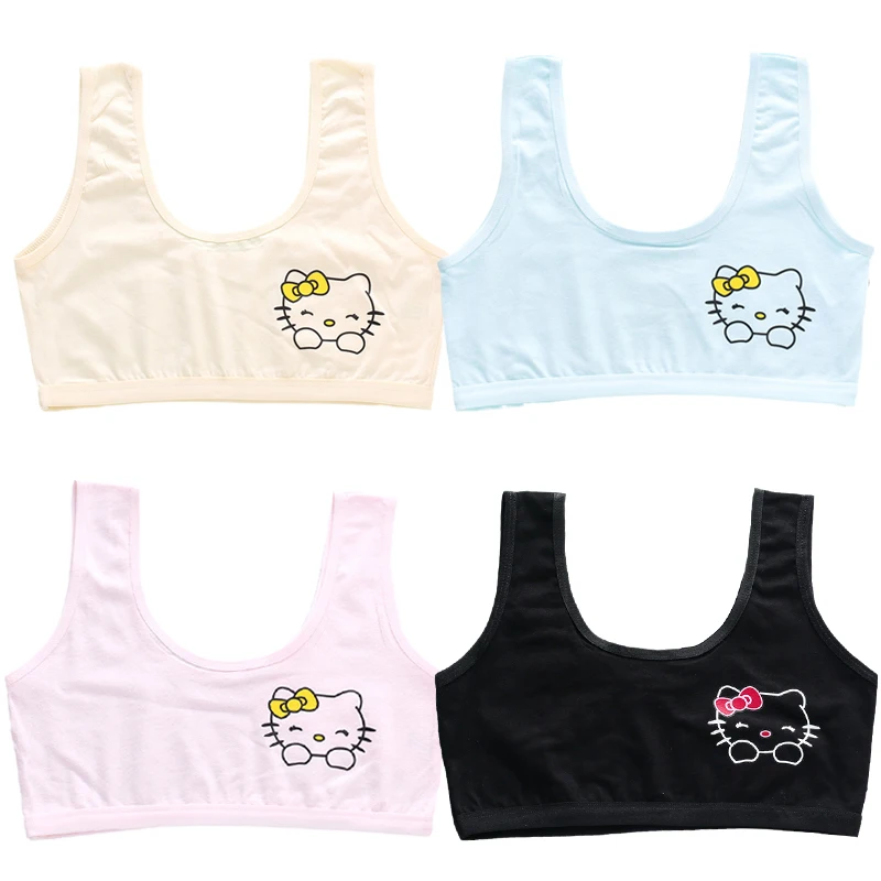

Sanrioed Kittys Cartoon Cute Underwear Anime Kawaii Underlay Vest Clothes Girl Development Period Soft Comfortable Underwear