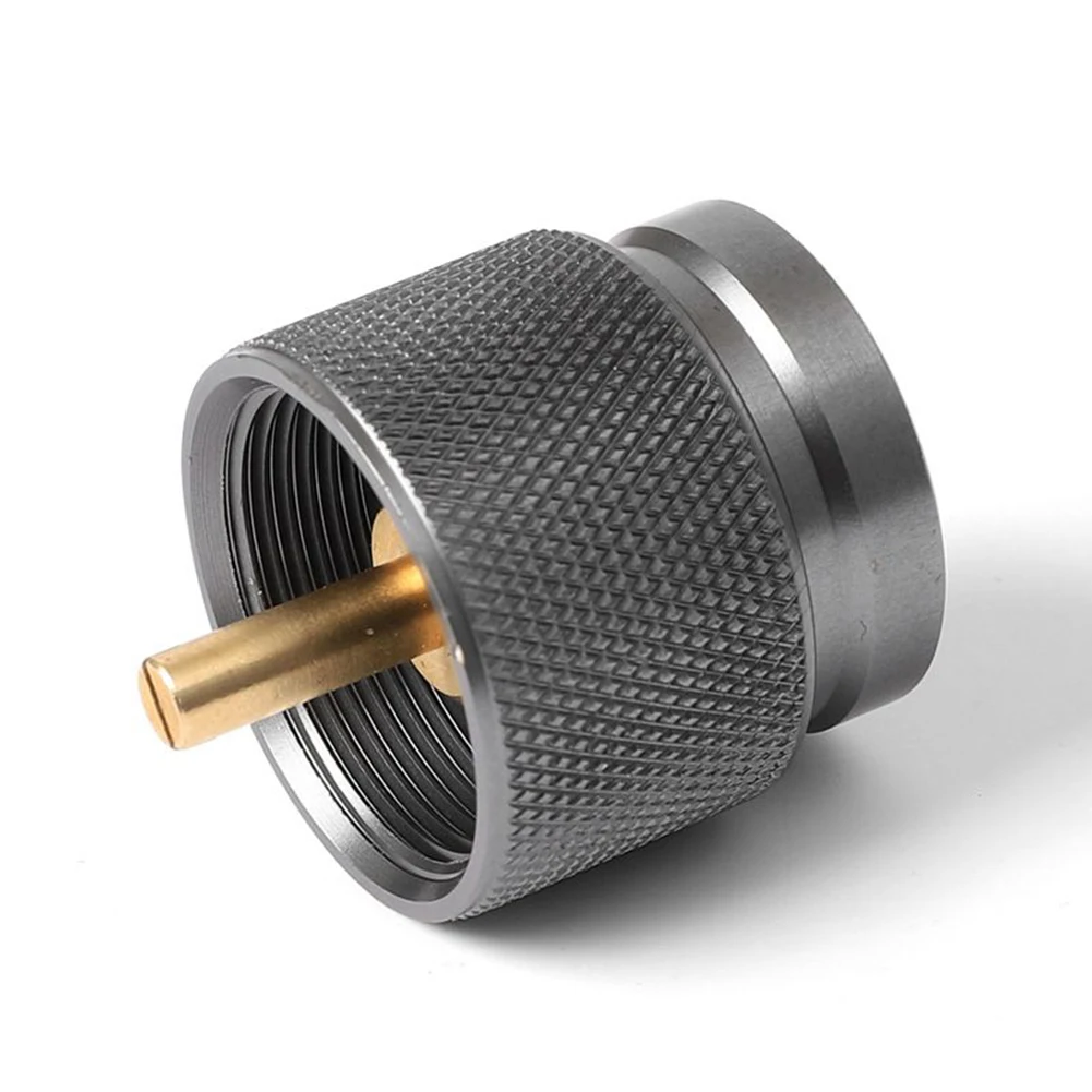 

Black Color Stove Adapter Aluminum Alloy Americans Standard Butane Adapter Butane Canisters Conversion Adapter