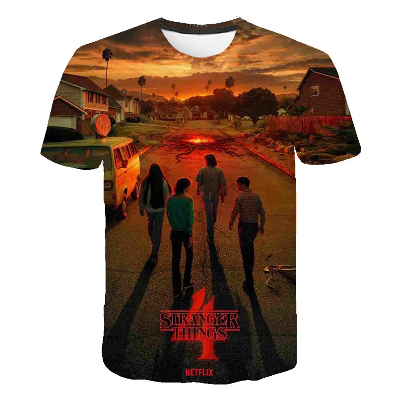 

2022 летняя детская футболка tranger Things 4 для мальчиков с принтом Hellfire Club, футболка для мальчиков, топы для девочек, футболки, мультяшная детская ...