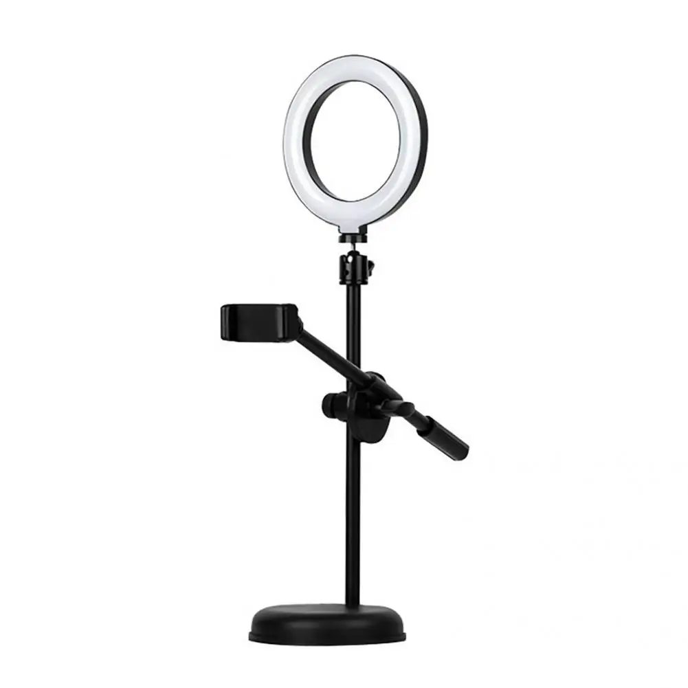 

Soft Lighting Universal Monopod Mount Bracket LED Ring Flash Light Tabletop Stand for Nail Art