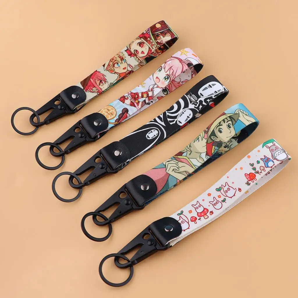 

SPY×FAMILY Keychain Short Strap Cute Anya Kawaii Anime Lanyard For Phone Rope Badge Holder USB Pendant Key Chain