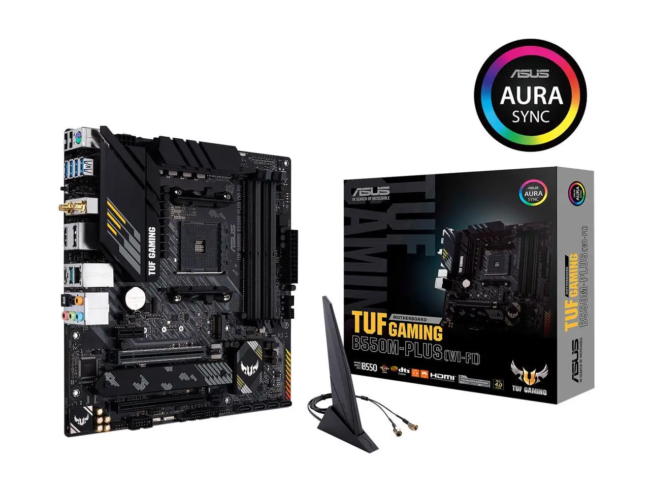 

ASUS TUF GAMING B550M-PLUS AMD B550 Ryzen AM4 Micro ATX Gaming Motherboard, PCIe 4.0, Dual M.2, 10 DrMOS power stages,2.5Gb Port