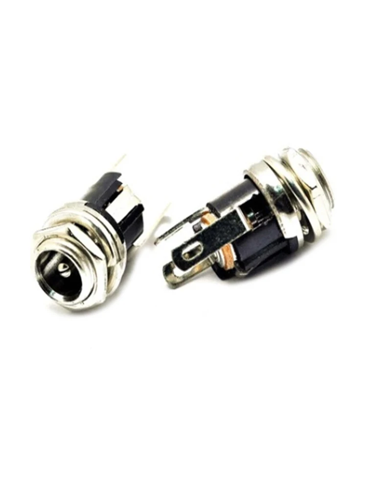 

5Pcs 5.5-2.5MM 5.5 * 2.5 DC Socket With Nut DC Power Jack Socket Female Panel Mount Connector