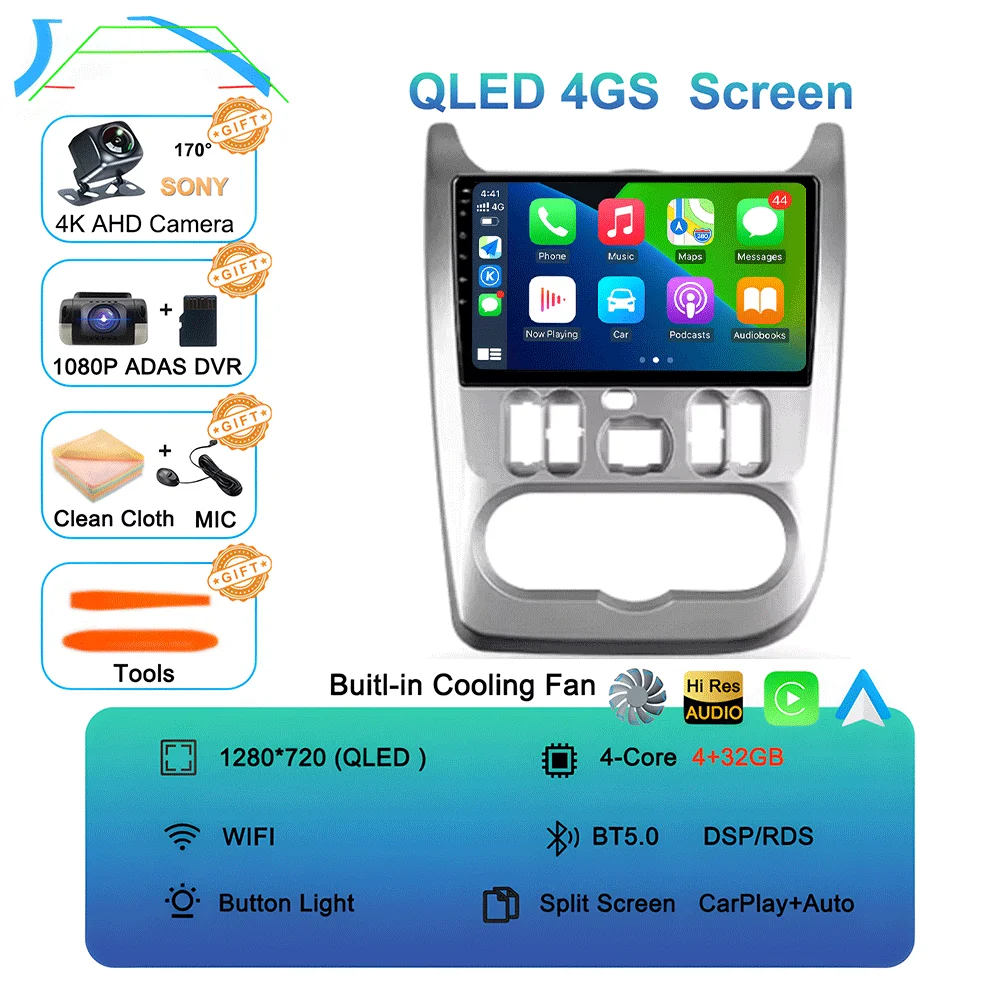 

Автомобильный радиоприемник Android 15 для Renault Logan 1 Sandero 2009-2015 для Dacia Duster 2010-2017 Мультимедийный видеоплеер Навигация s