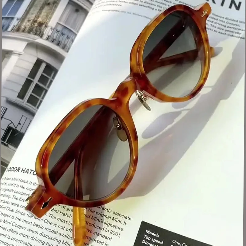 

JACQUES Classical Circular sunglasses UV400 men personalized Acetate Color Lenses Designer fashion women polychrome SUN GLASSES